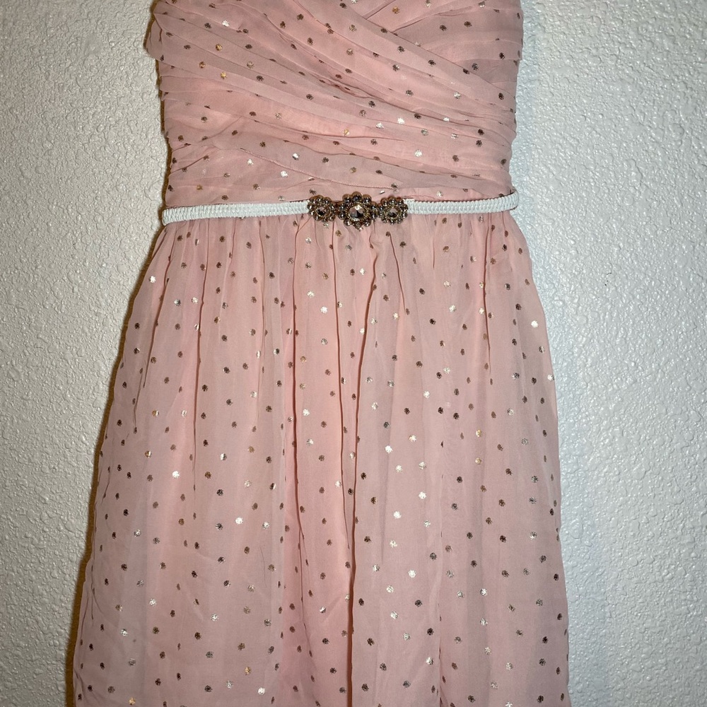 NWT A.Byer pink and polka dot dress